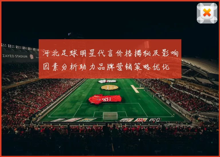 河北足球明星代言价格揭秘及影响因素分析助力品牌营销策略优化